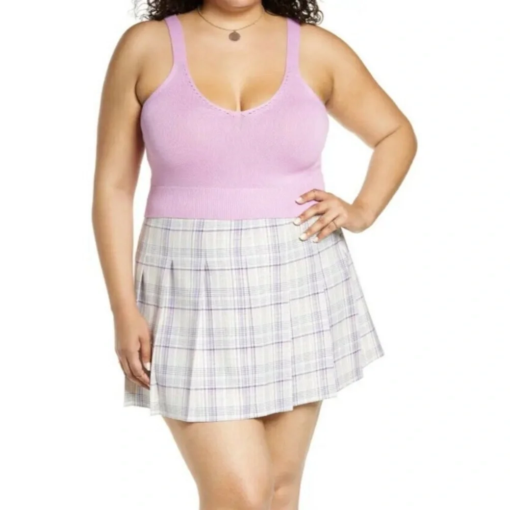 🎀 5/$20 🎀 NWT Bp Knit Crochet Tank Top Tulip size in purple tulip - Picture 13 of 13